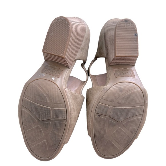 Soul Naturalizer PeepToe Heeled Sandal Booties Womens Size 8.5 Tan Brown - Picture 5 of 8